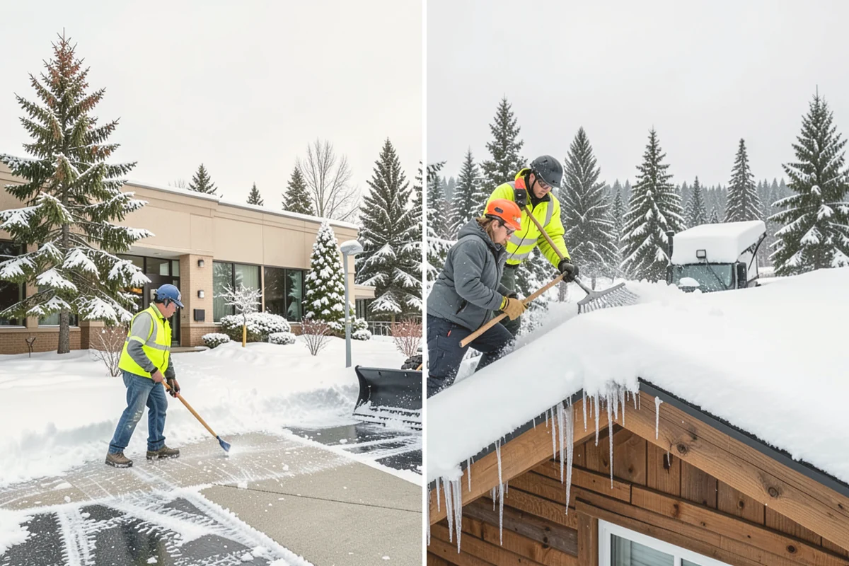 Courtyard Snow Removal in Index, Snohomish County, WA - Walk the courtyard paths, nodes, and passages