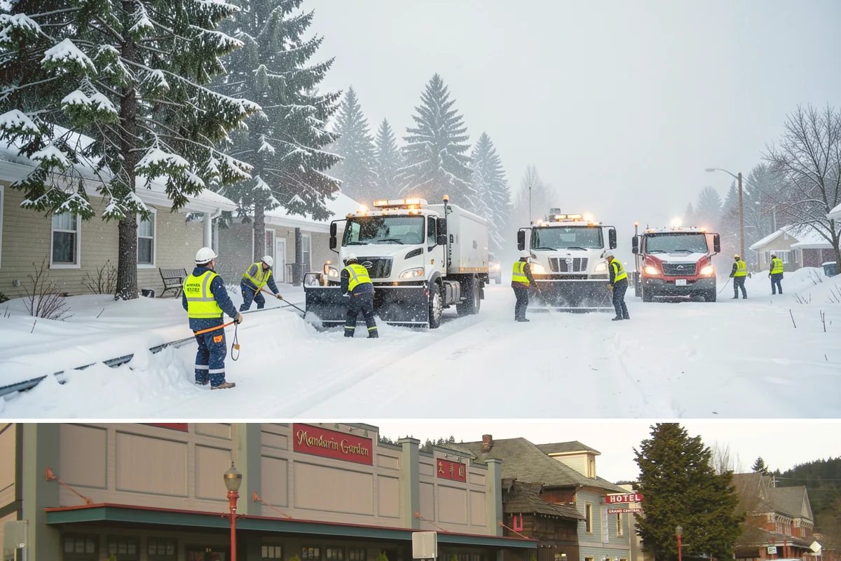 Courtyard Snow Removal in Issaquah, King County, WA - Cleared after every snow event through the season since enclosed courtyards thaw slowly in our climate.