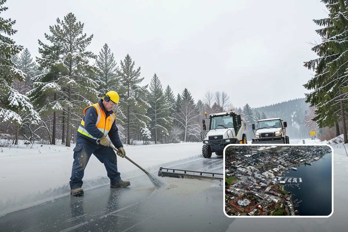 Courtyard Snow Removal in Kirkland, King County, WA - Keeps interior courtyards crossable in winter