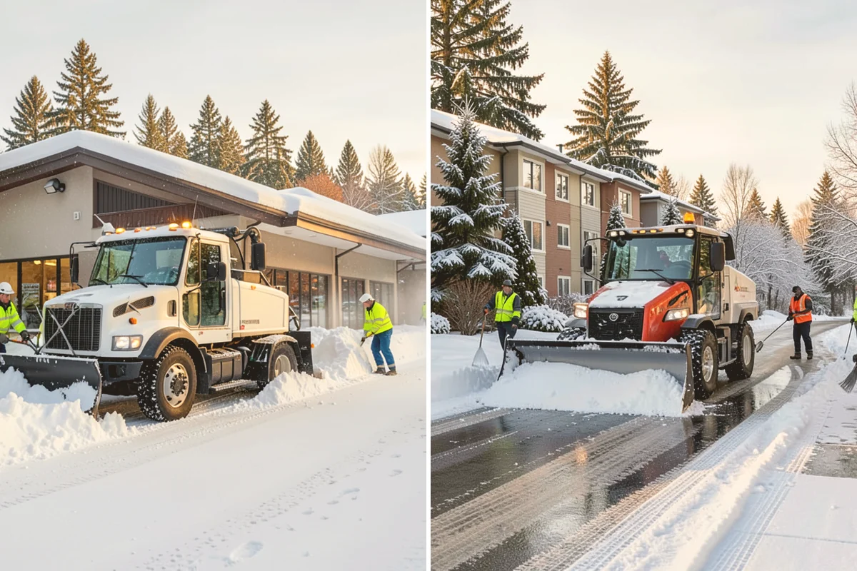 Courtyard Snow Removal in Kirkland, King County, WA - Walk the courtyard paths, nodes, and passages