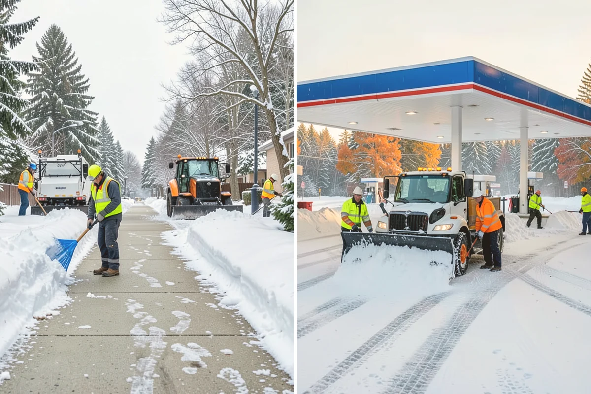 Courtyard Snow Removal in Langley, Island County, WA - Walk the courtyard paths, nodes, and passages