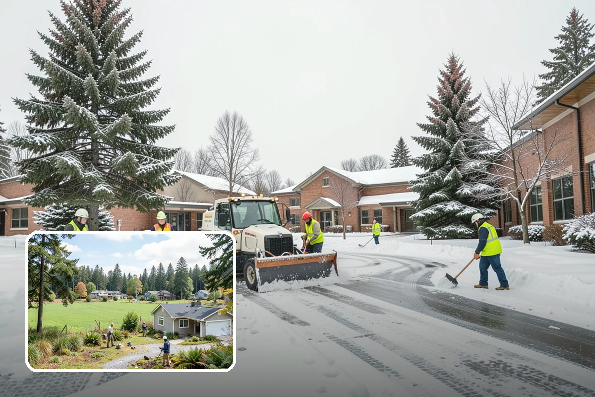 Courtyard Snow Removal in Lyman, Skagit County, WA - Keeps interior courtyards crossable in winter