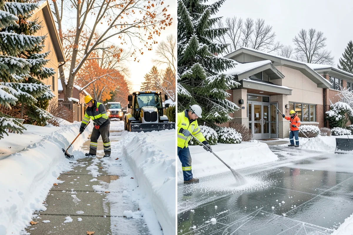 Courtyard Snow Removal in Lyman, Skagit County, WA - Walk the courtyard paths, nodes, and passages