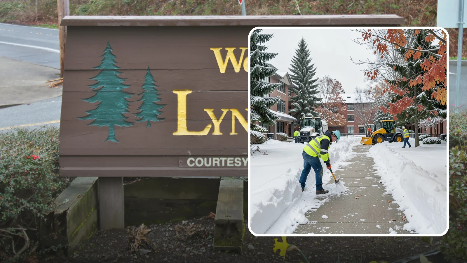 Courtyard Snow Removal in Lynnwood, Snohomish County, WA - We remove snow from enclosed courtyards and interior common areas so residents and staff can cross them safely in Western...