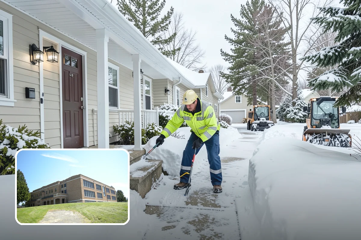 Courtyard Snow Removal in Maple Valley, King County, WA - Keeps interior courtyards crossable in winter