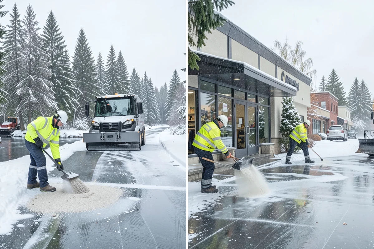 Courtyard Snow Removal in Marysville, Snohomish County, WA - Walk the courtyard paths, nodes, and passages