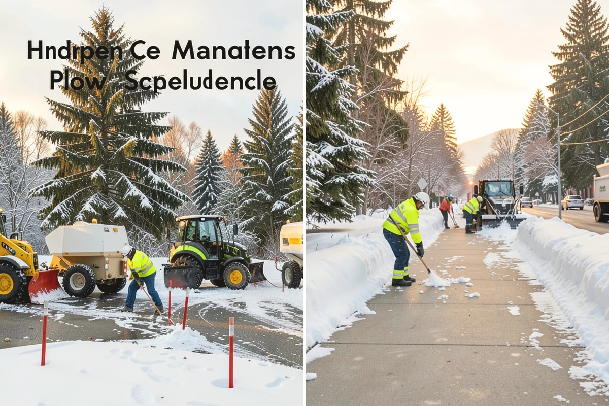 Courtyard Snow Removal in Mill Creek, Snohomish County, WA - Walk the courtyard paths, nodes, and passages