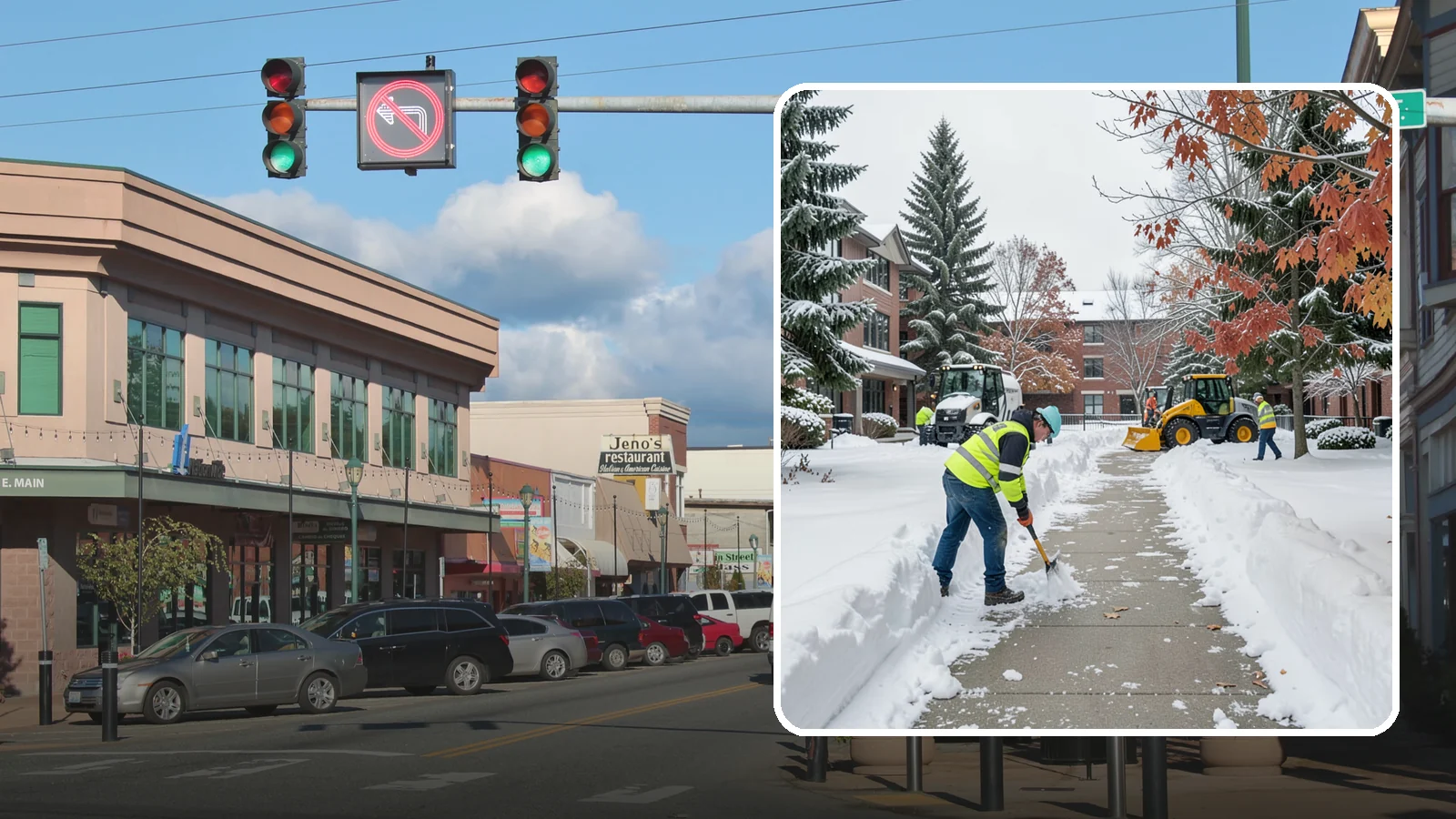 Courtyard Snow Removal in Monroe, Snohomish County, WA - We remove snow from enclosed courtyards and interior common areas so residents and staff can cross them safely in Western...