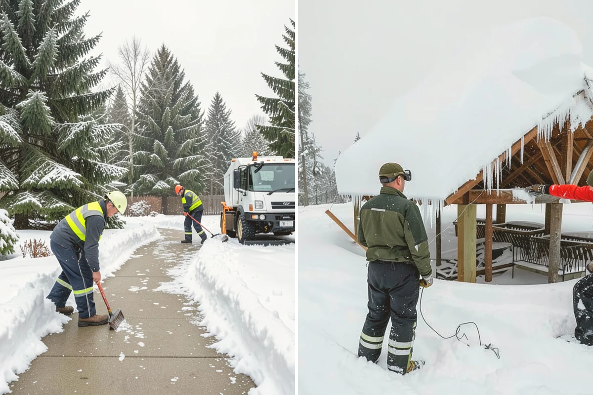 Courtyard Snow Removal in Mount Vernon, Skagit County, WA - Walk the courtyard paths, nodes, and passages
