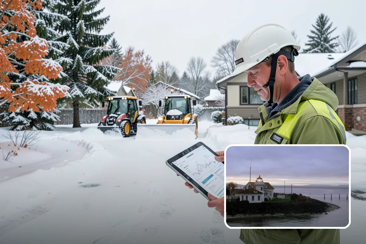 Courtyard Snow Removal in Mukilteo, Snohomish County, WA - Keeps interior courtyards crossable in winter