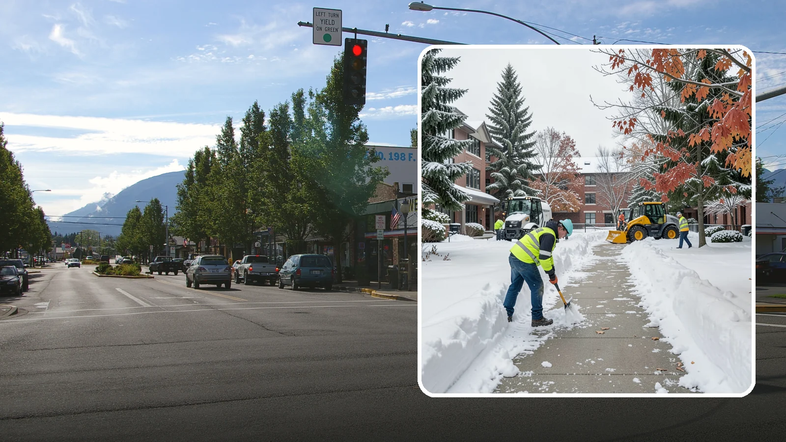 Courtyard Snow Removal in North Bend, King County, WA - We remove snow from enclosed courtyards and interior common areas so residents and staff can cross them safely in Western...