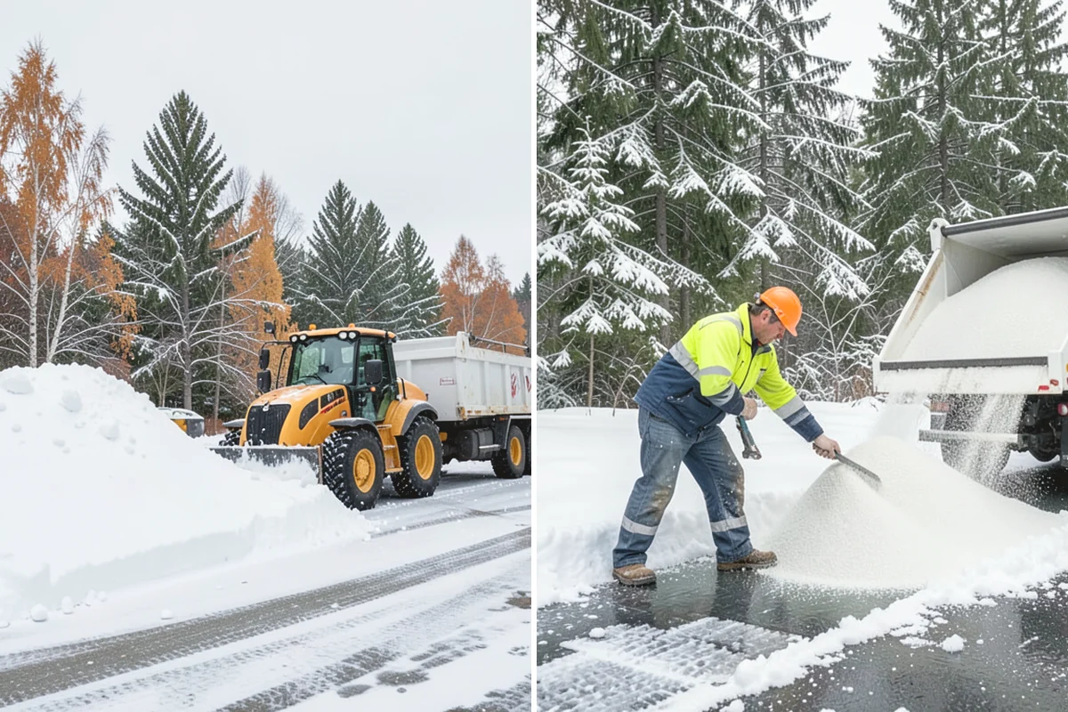 Courtyard Snow Removal in North Bend, King County, WA - Walk the courtyard paths, nodes, and passages