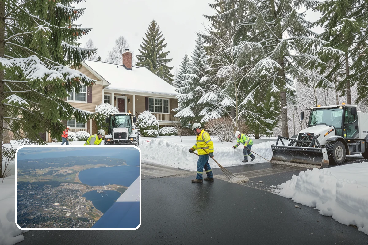 Courtyard Snow Removal in Oak Harbor, Island County, WA - Keeps interior courtyards crossable in winter