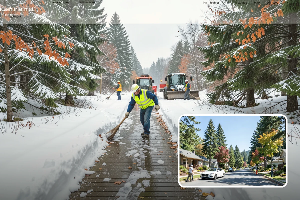 Courtyard Snow Removal in Orting, Pierce County, WA - Keeps interior courtyards crossable in winter