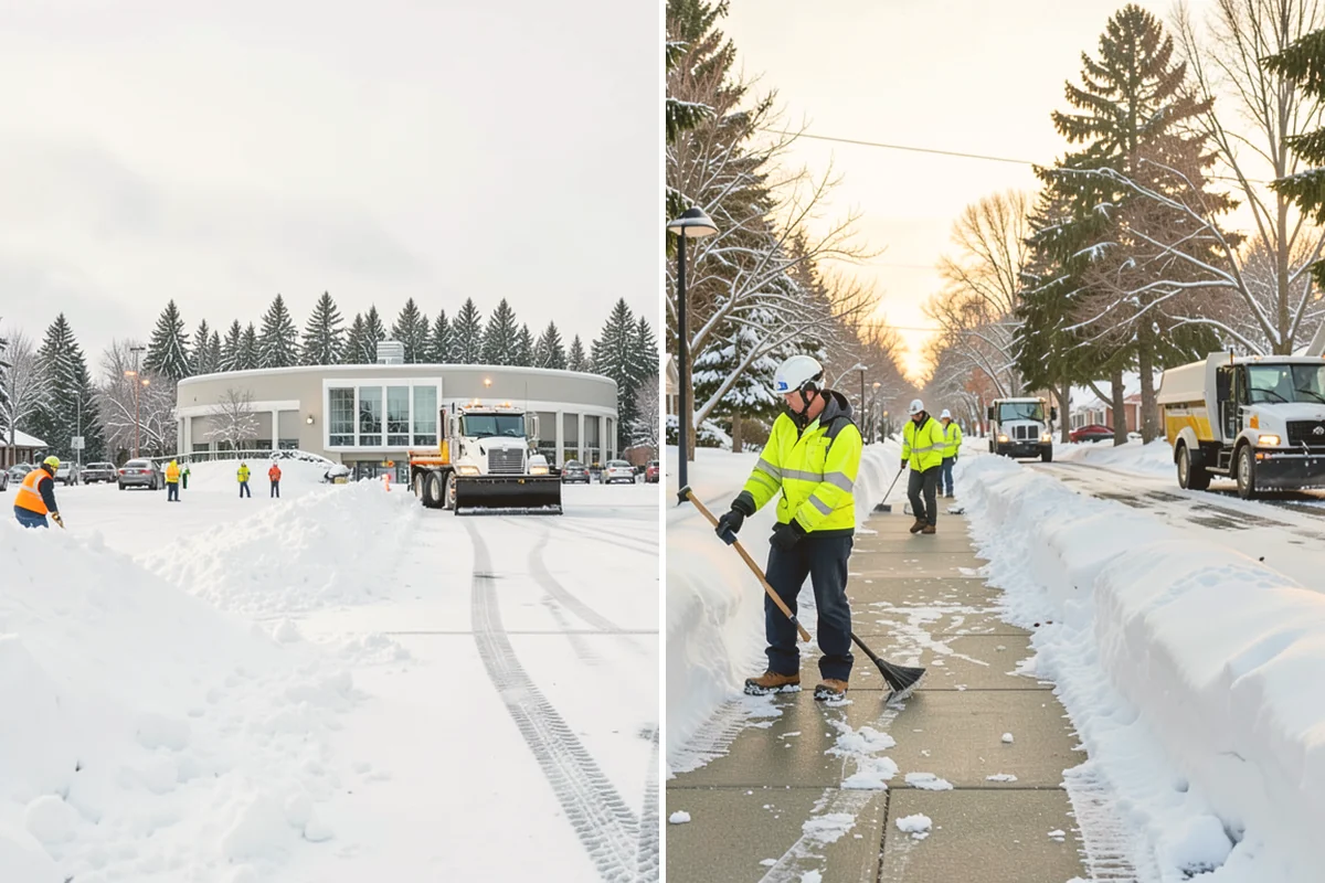 Courtyard Snow Removal in Orting, Pierce County, WA - Walk the courtyard paths, nodes, and passages
