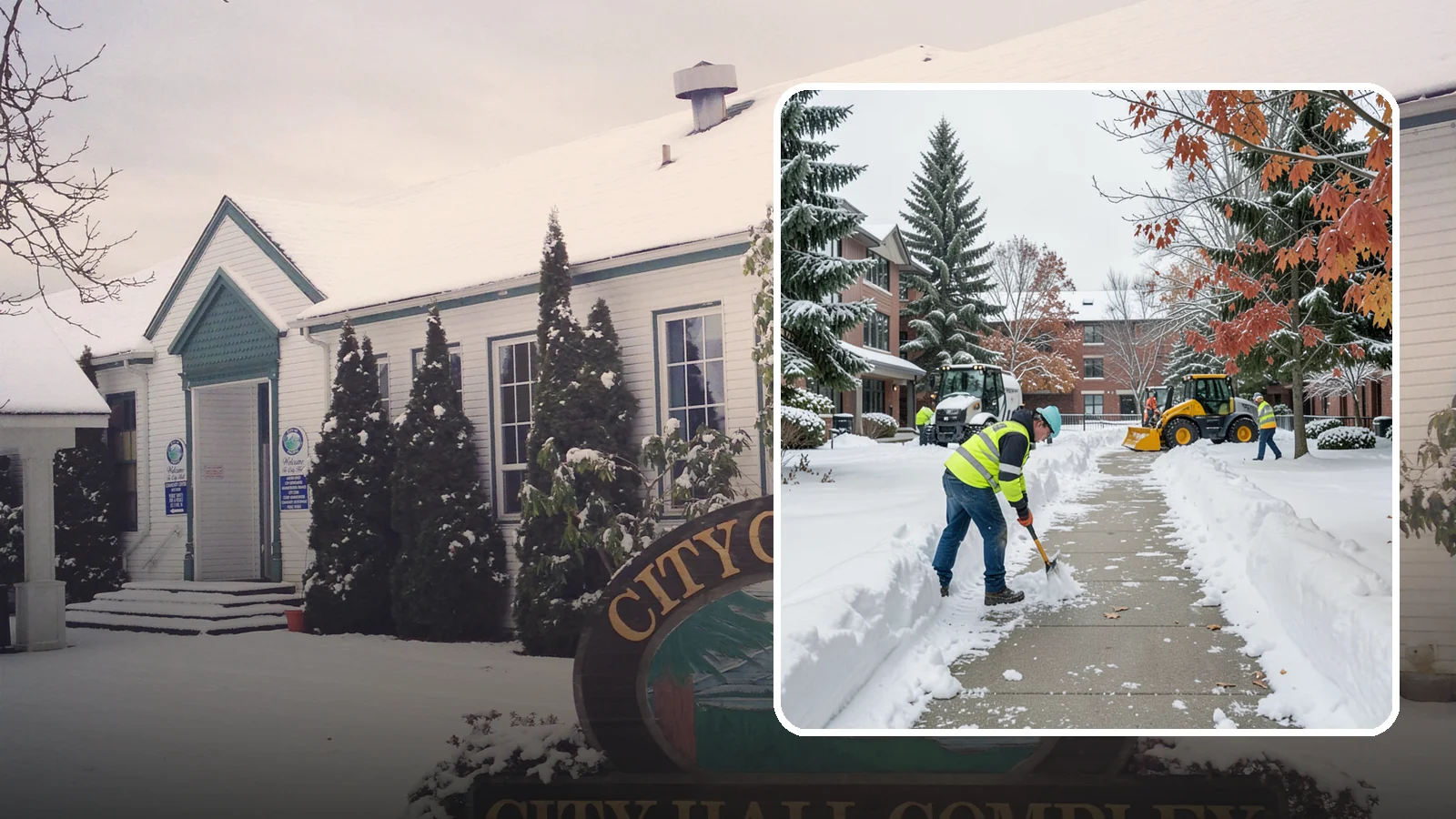 Courtyard Snow Removal in Pacific, King County, WA - We remove snow from enclosed courtyards and interior common areas so residents and staff can cross them safely in Western...