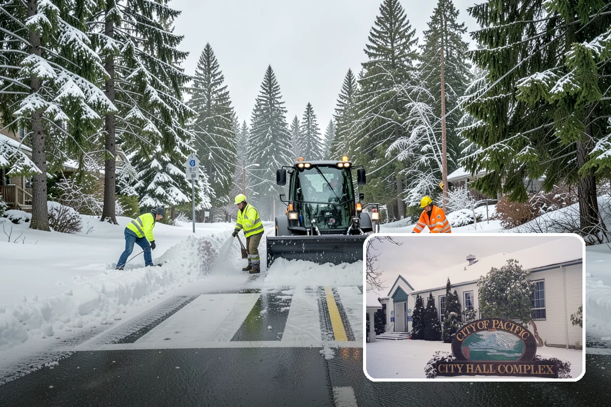 Courtyard Snow Removal in Pacific, King County, WA - Keeps interior courtyards crossable in winter