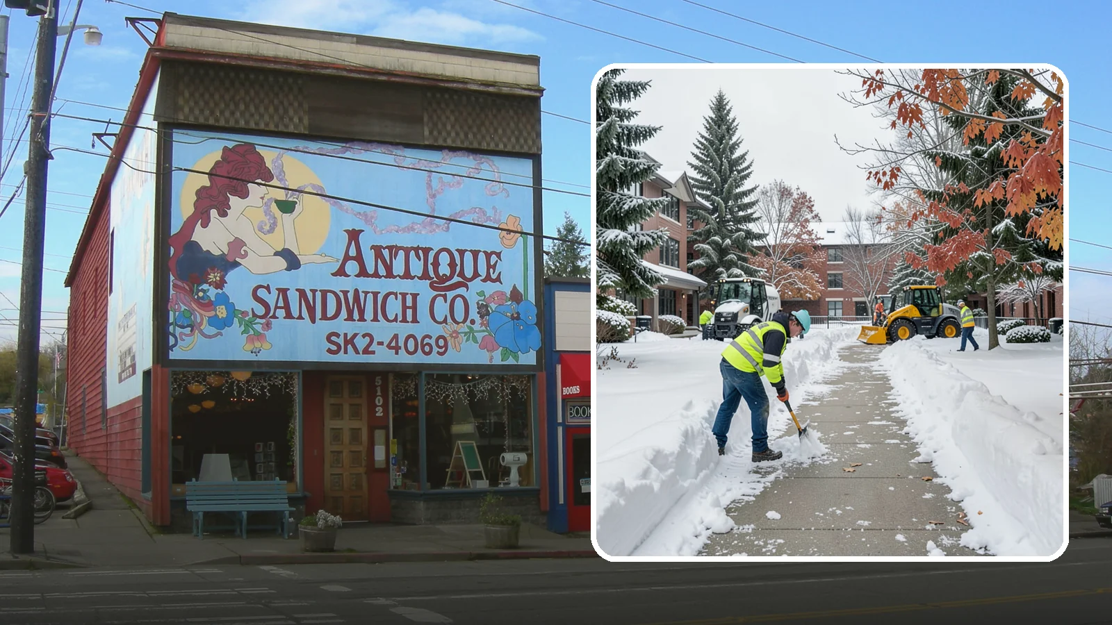 Courtyard Snow Removal in Ruston, Pierce County, WA - We remove snow from enclosed courtyards and interior common areas so residents and staff can cross them safely in Western...