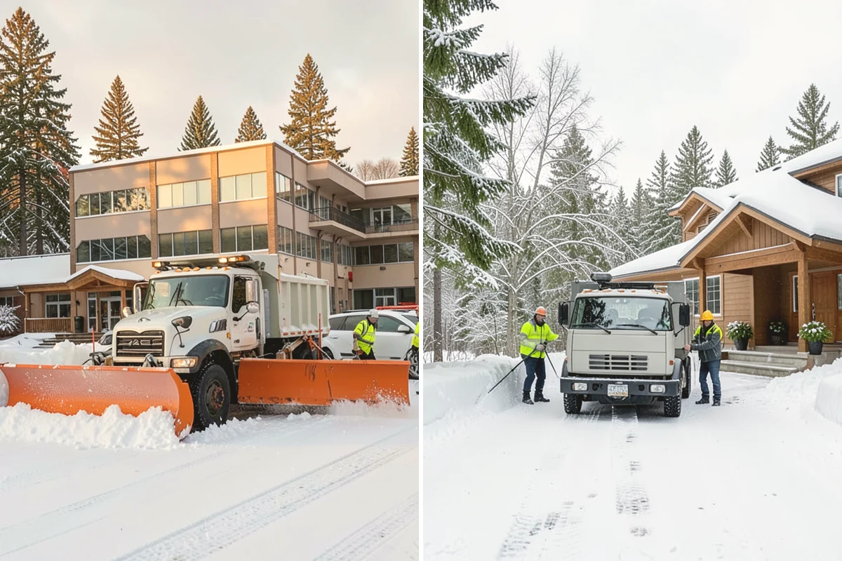 Courtyard Snow Removal in Ruston, Pierce County, WA - Walk the courtyard paths, nodes, and passages