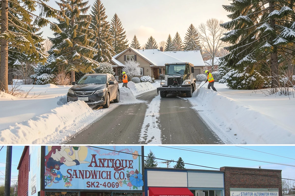 Courtyard Snow Removal in Ruston, Pierce County, WA - Cleared after every snow event through the season since enclosed courtyards thaw slowly in our climate.