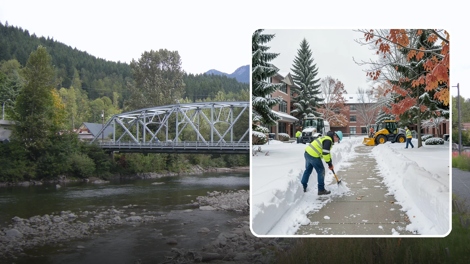 Courtyard Snow Removal in Skykomish, King County, WA - We remove snow from enclosed courtyards and interior common areas so residents and staff can cross them safely in Western...