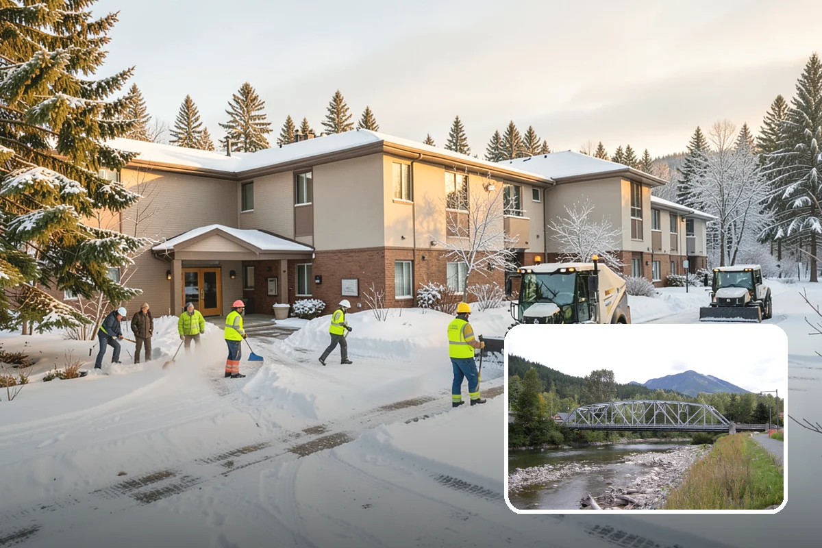 Courtyard Snow Removal in Skykomish, King County, WA - Keeps interior courtyards crossable in winter