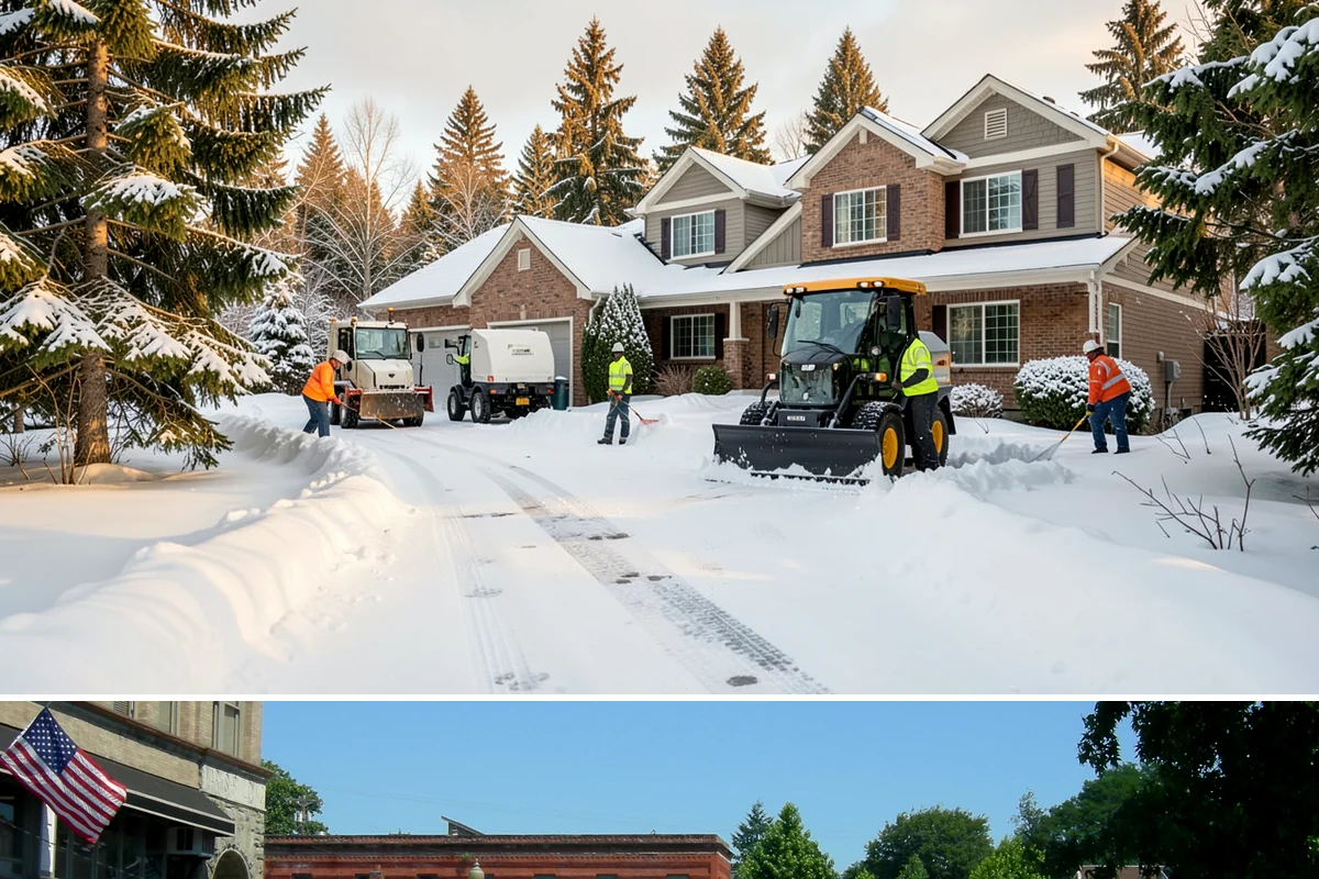 Courtyard Snow Removal in Snohomish, Snohomish County, WA - Cleared after every snow event through the season since enclosed courtyards thaw slowly in our climate.