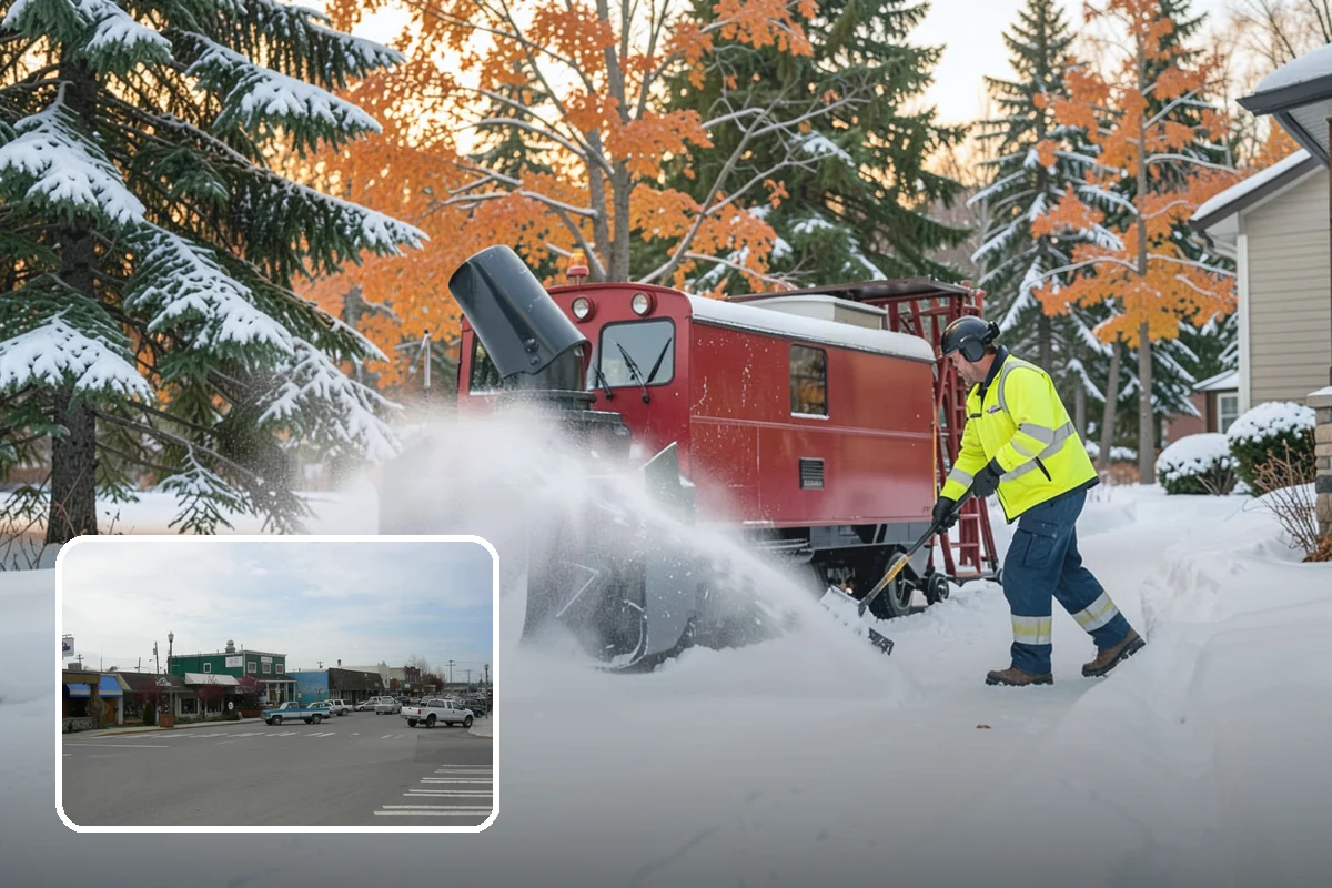 Courtyard Snow Removal in Stanwood, Snohomish County, WA - Keeps interior courtyards crossable in winter