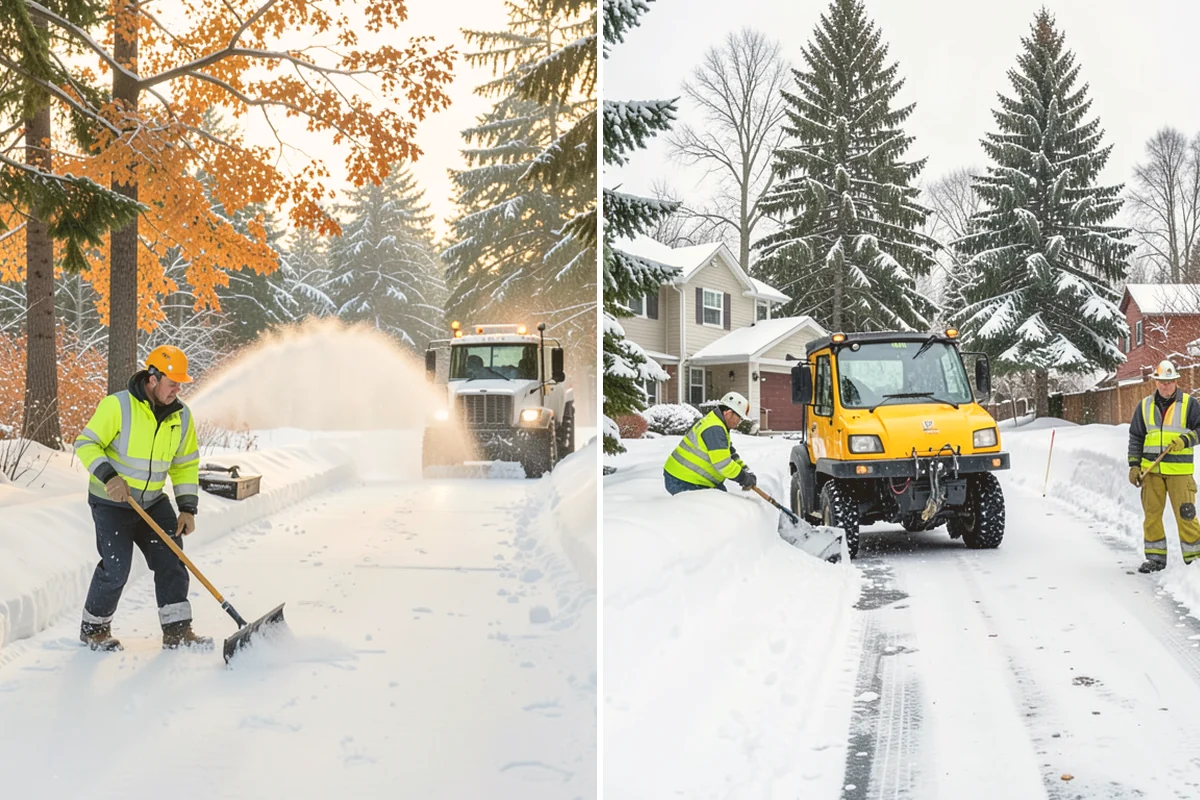 Courtyard Snow Removal in Stanwood, Snohomish County, WA - Walk the courtyard paths, nodes, and passages