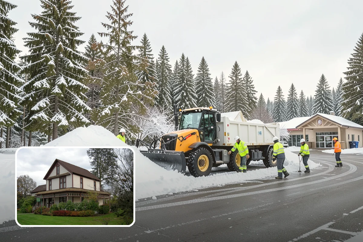 Courtyard Snow Removal in Sumner, Pierce County, WA - Keeps interior courtyards crossable in winter