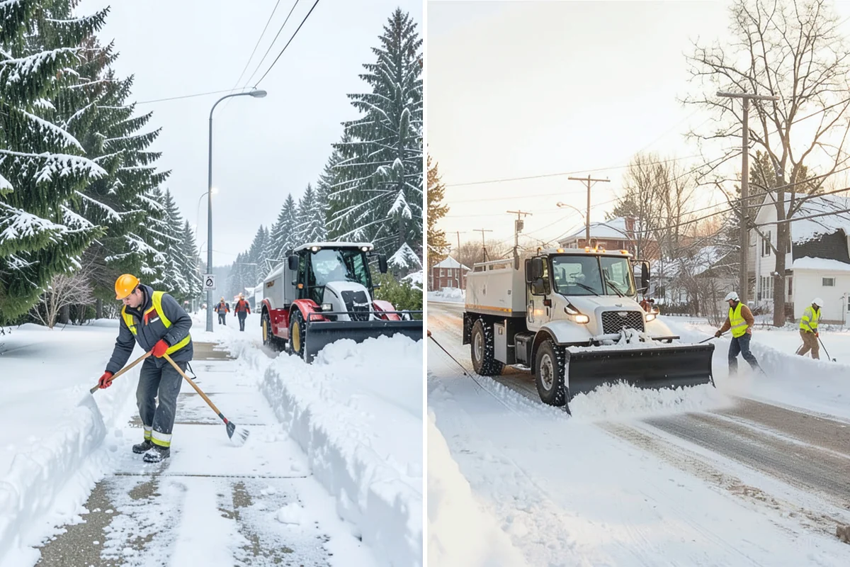 Courtyard Snow Removal in Sumner, Pierce County, WA - Walk the courtyard paths, nodes, and passages