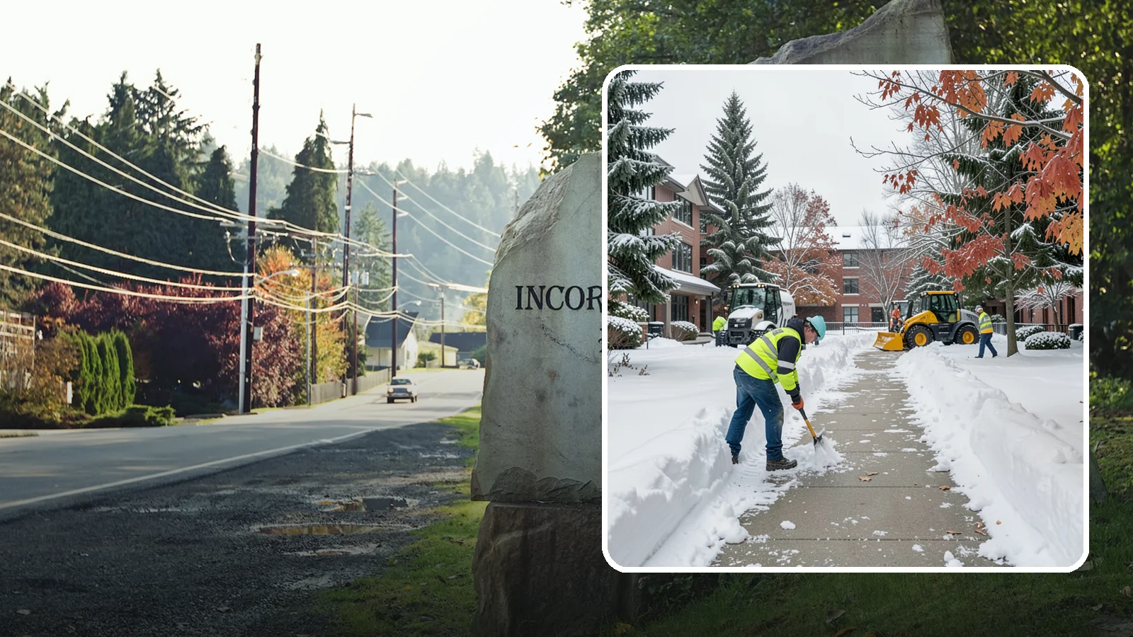 Courtyard Snow Removal in Wilkeson, Pierce County, WA - We remove snow from enclosed courtyards and interior common areas so residents and staff can cross them safely in Western...