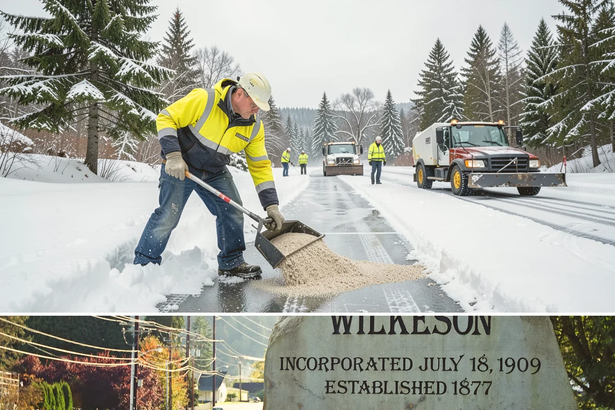 Courtyard Snow Removal in Wilkeson, Pierce County, WA - Cleared after every snow event through the season since enclosed courtyards thaw slowly in our climate.