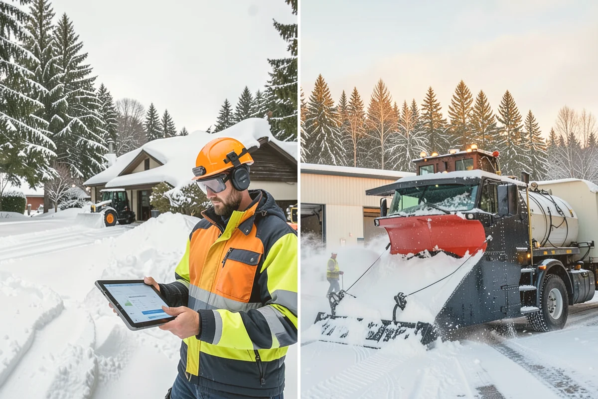 Credit Union Snow Removal in Algona, King County, WA - Map member parking, drive-up lanes, and deposit access