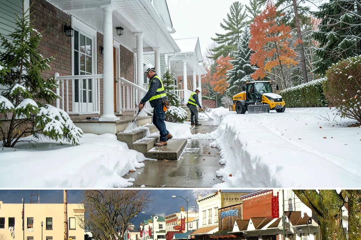 Credit Union Snow Removal in Arlington, Snohomish County, WA - Coverage matters most from late November through February during lowland freeze events.