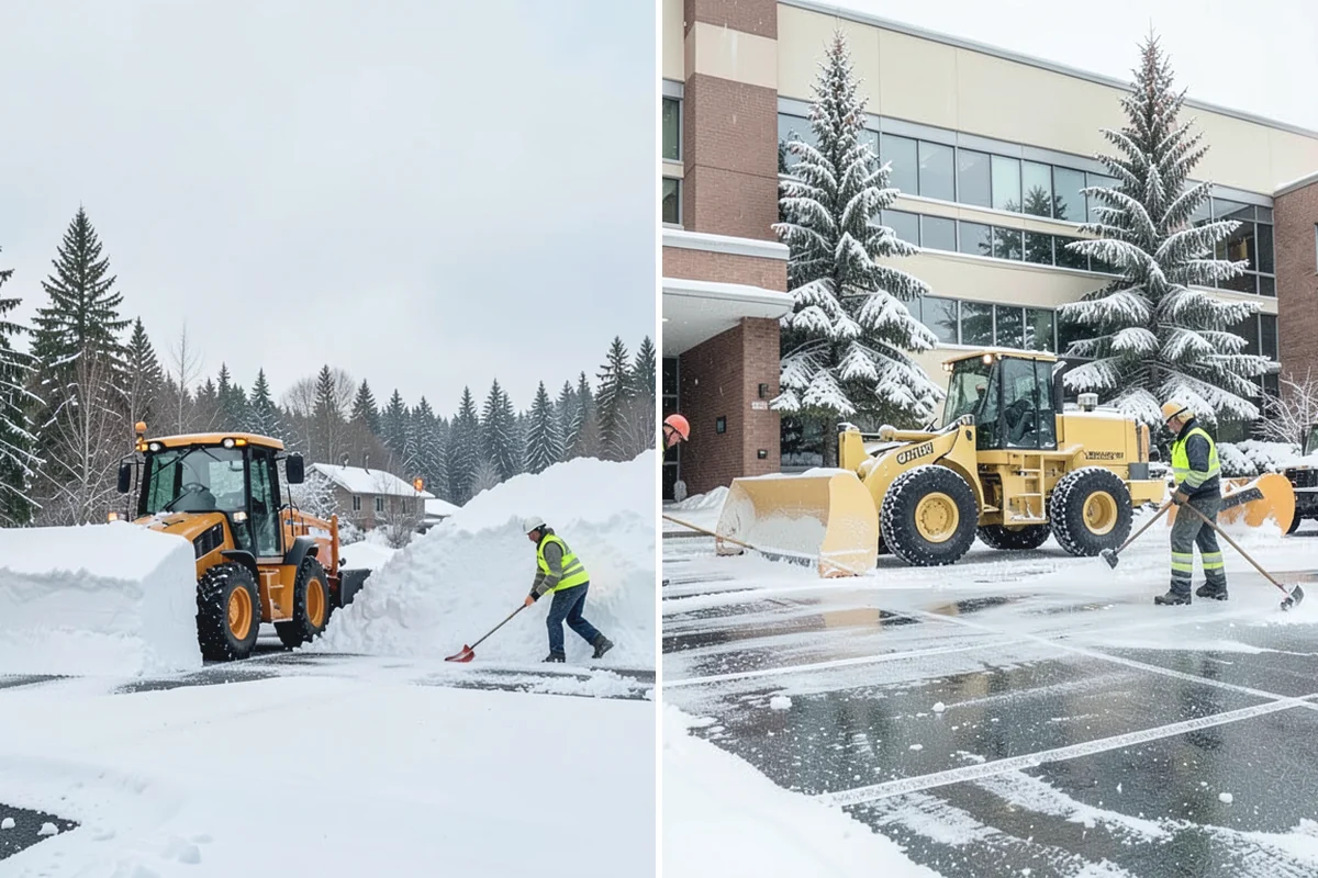 Credit Union Snow Removal in Auburn, King County, WA - Map member parking, drive-up lanes, and deposit access