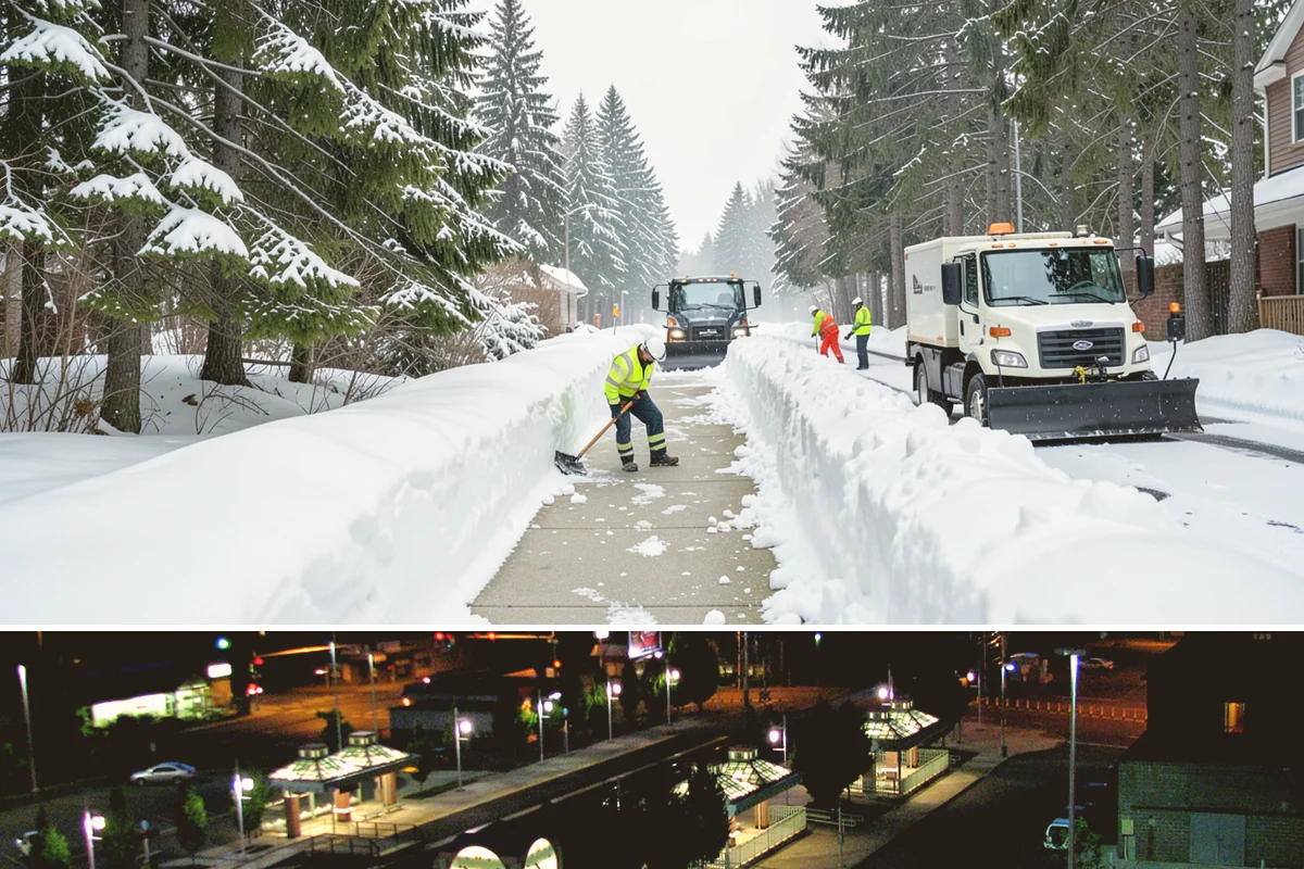 Credit Union Snow Removal in Auburn, King County, WA - Coverage matters most from late November through February during lowland freeze events.