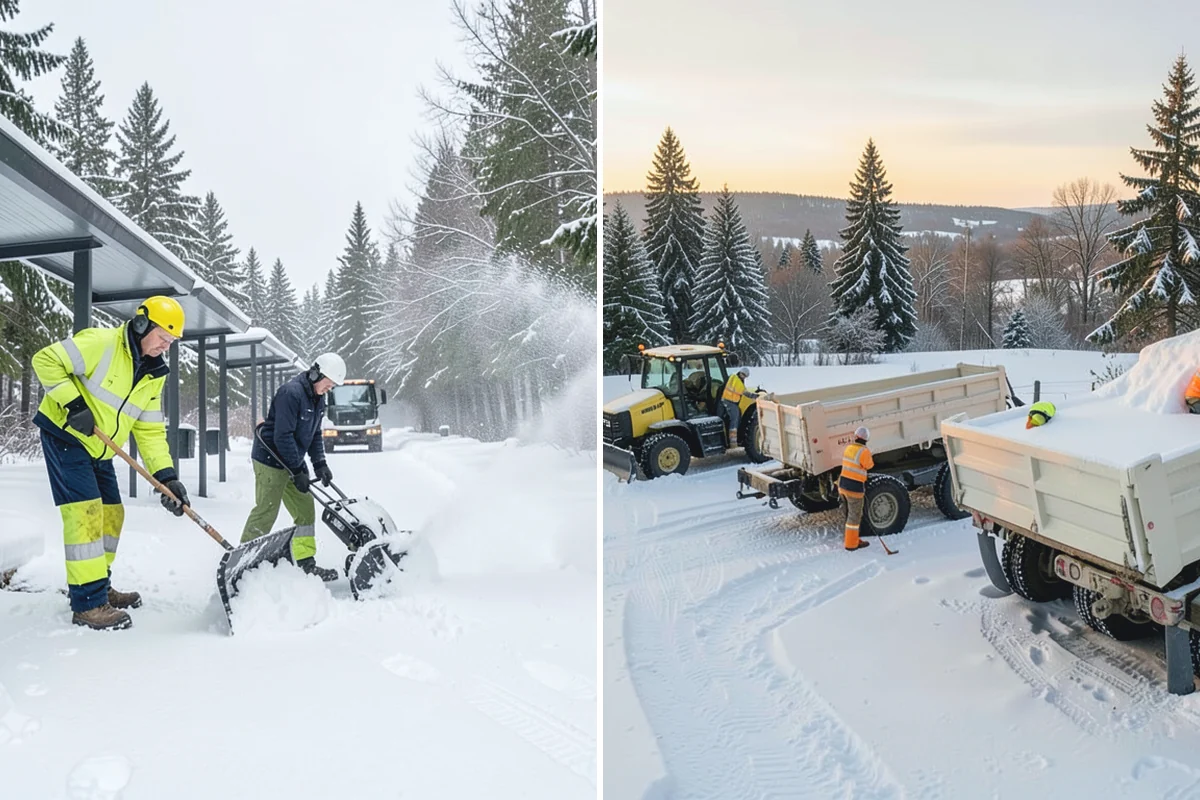 Credit Union Snow Removal in Beaux Arts Village, King County, WA - Map member parking, drive-up lanes, and deposit access