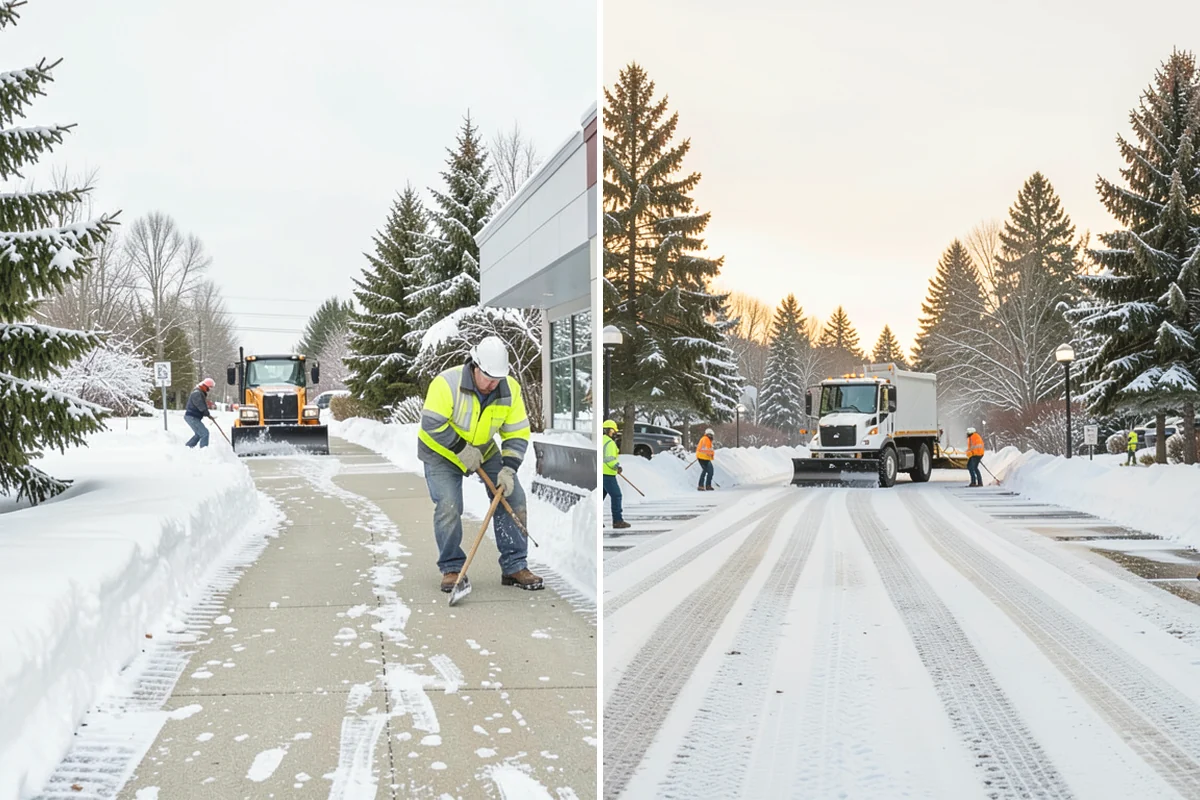 Credit Union Snow Removal in Black Diamond, King County, WA - Map member parking, drive-up lanes, and deposit access