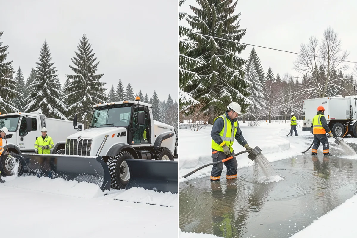 Credit Union Snow Removal in Brier, Snohomish County, WA - Map member parking, drive-up lanes, and deposit access