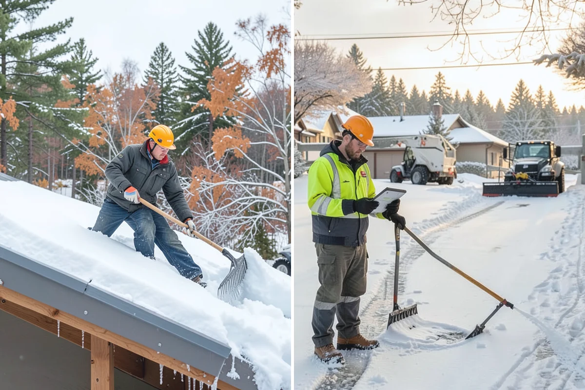 Credit Union Snow Removal in Buckley, Pierce County, WA - Map member parking, drive-up lanes, and deposit access