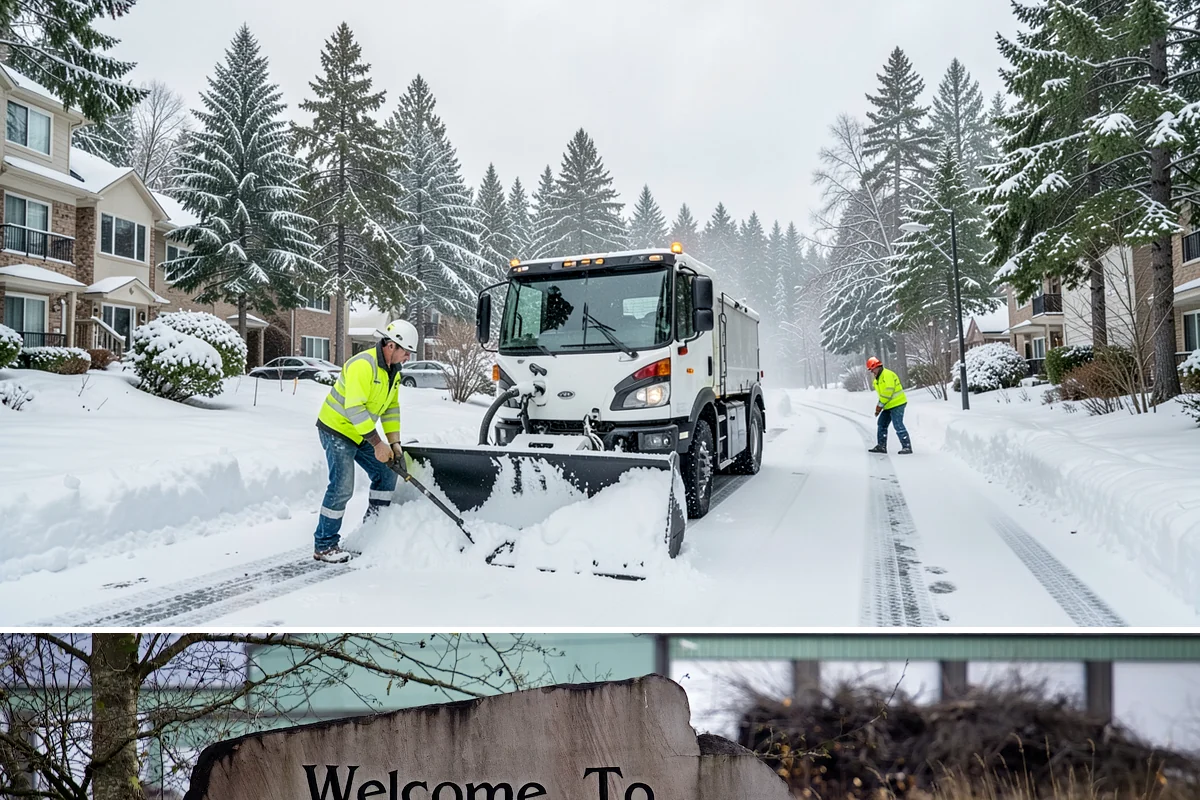 Credit Union Snow Removal in Buckley, Pierce County, WA - Coverage matters most from late November through February during lowland freeze events.