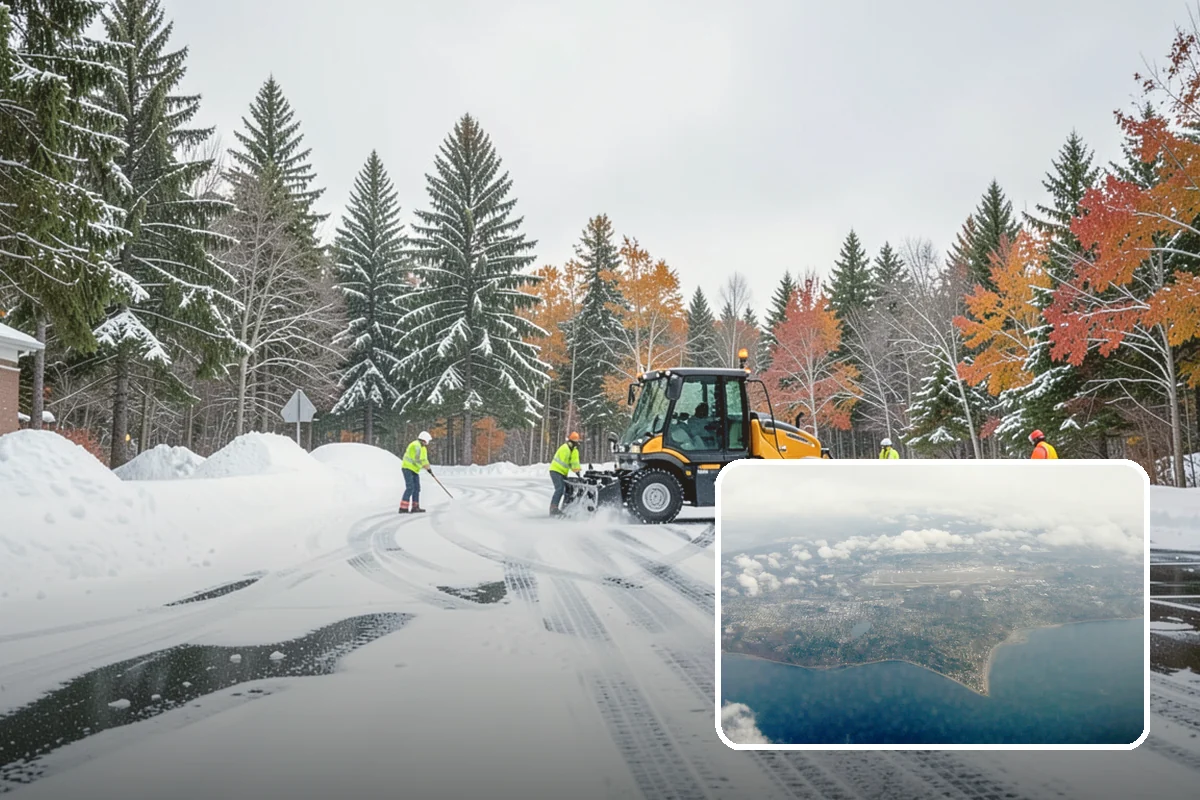 Credit Union Snow Removal in Burien, King County, WA - Member lots and drive-up lanes cleared before hours