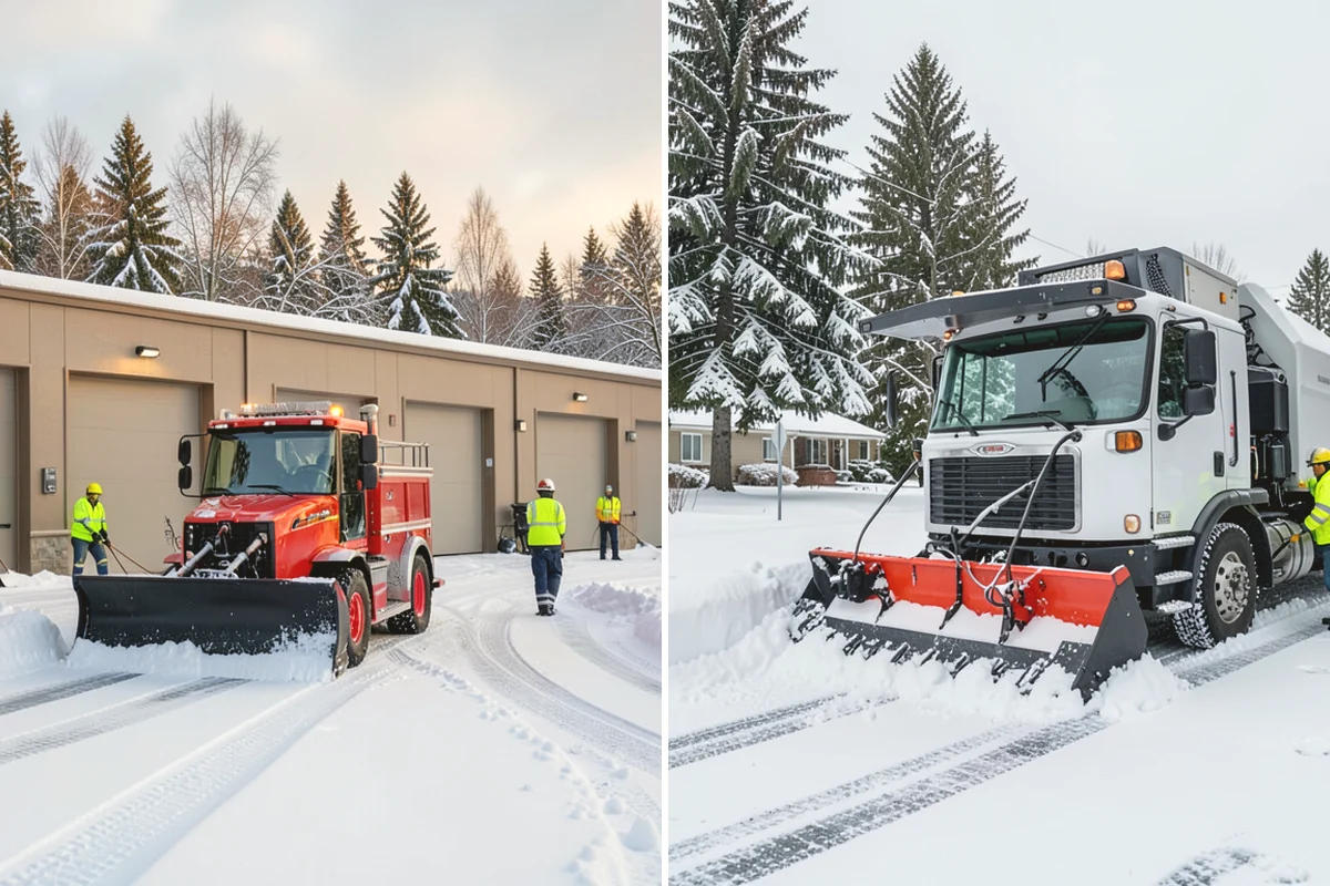 Credit Union Snow Removal in Burien, King County, WA - Map member parking, drive-up lanes, and deposit access