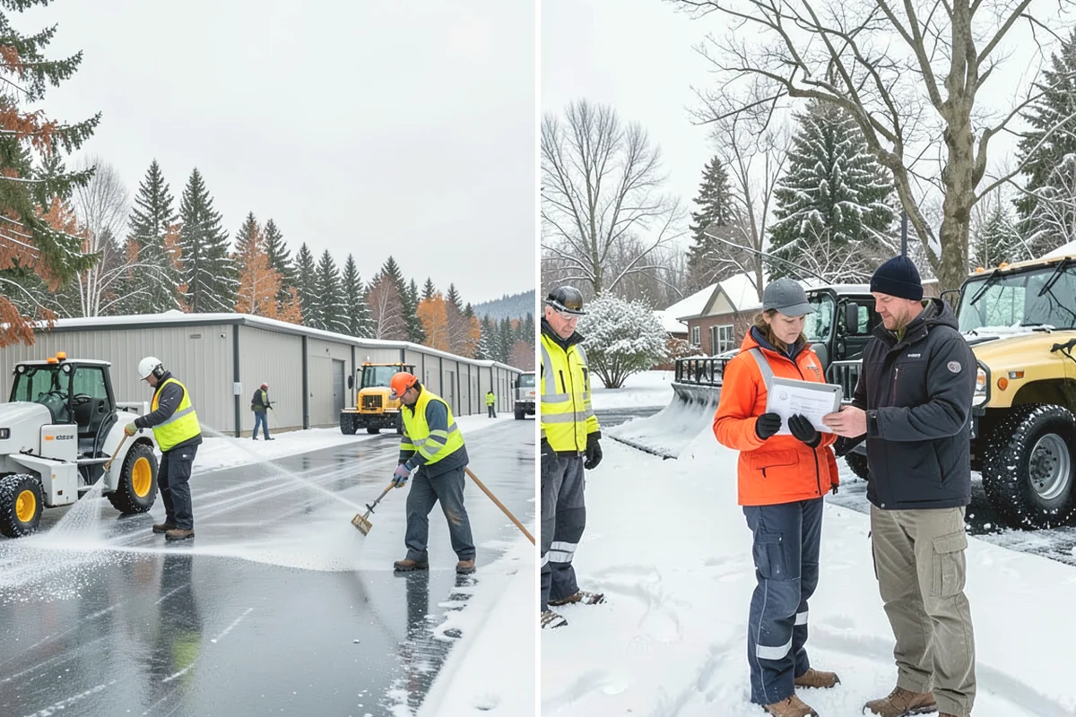 Credit Union Snow Removal in Burlington, Skagit County, WA - Map member parking, drive-up lanes, and deposit access