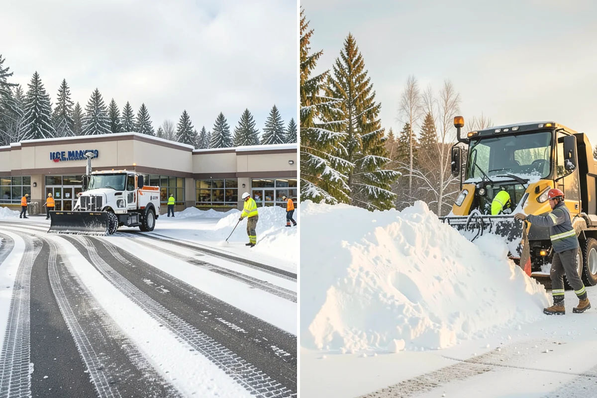Credit Union Snow Removal in Carnation, King County, WA - Map member parking, drive-up lanes, and deposit access