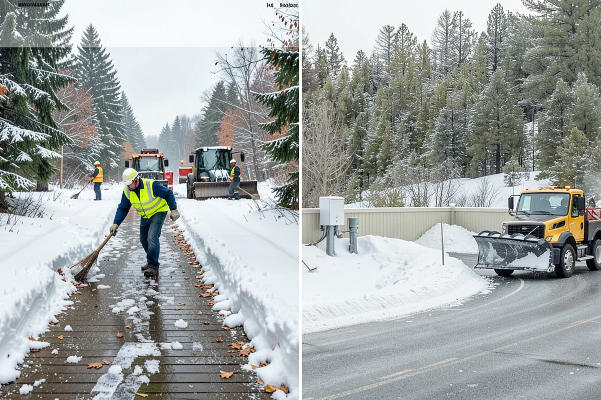 Credit Union Snow Removal in Concrete, Skagit County, WA - Map member parking, drive-up lanes, and deposit access