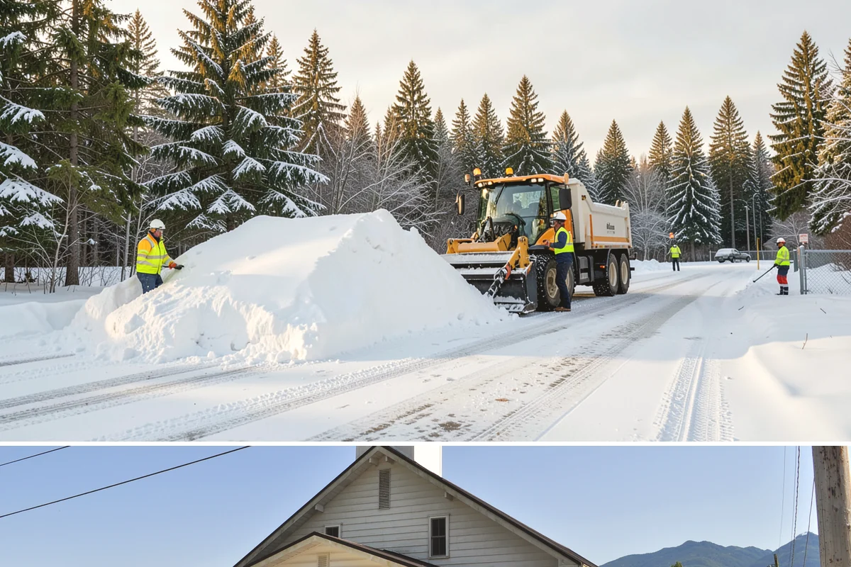Credit Union Snow Removal in Concrete, Skagit County, WA - Coverage matters most from late November through February during lowland freeze events.