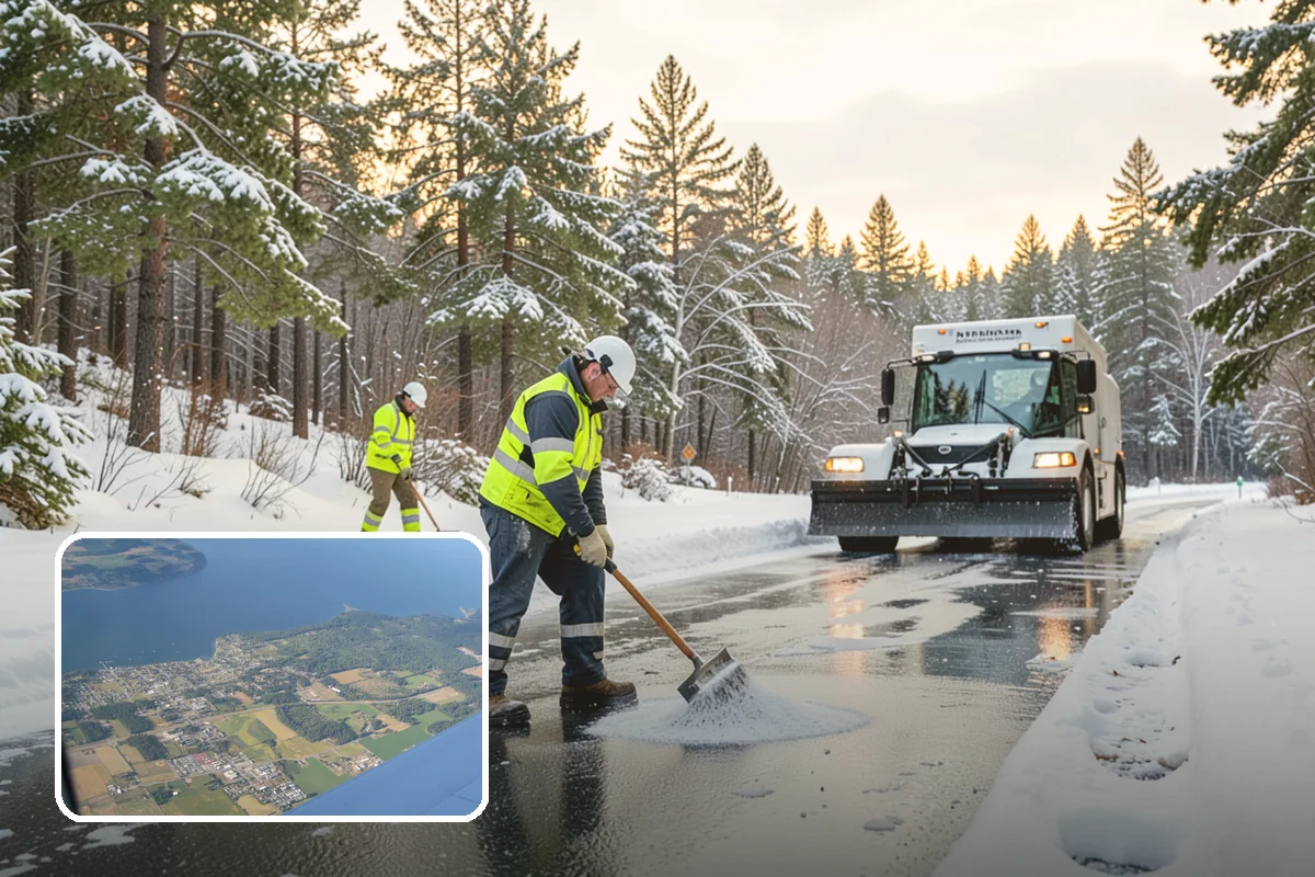 Credit Union Snow Removal in Coupeville, Island County, WA - Member lots and drive-up lanes cleared before hours