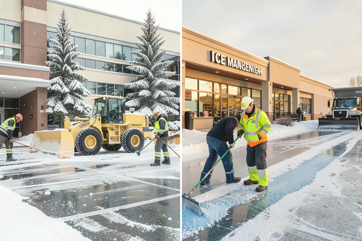 Credit Union Snow Removal in Covington, King County, WA - Map member parking, drive-up lanes, and deposit access